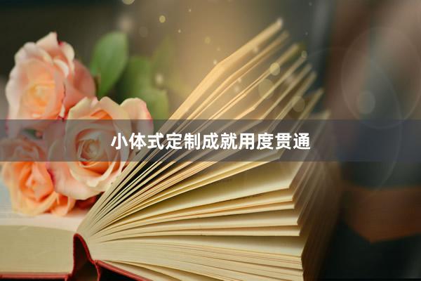 小体式定制成就用度贯通